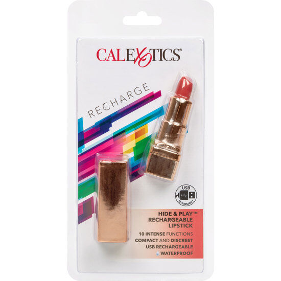 CALEXOTICS - ROTER WIEDERAUFLADBARER LIPPEN-VIBRATOR HIDE & PLAY ROT