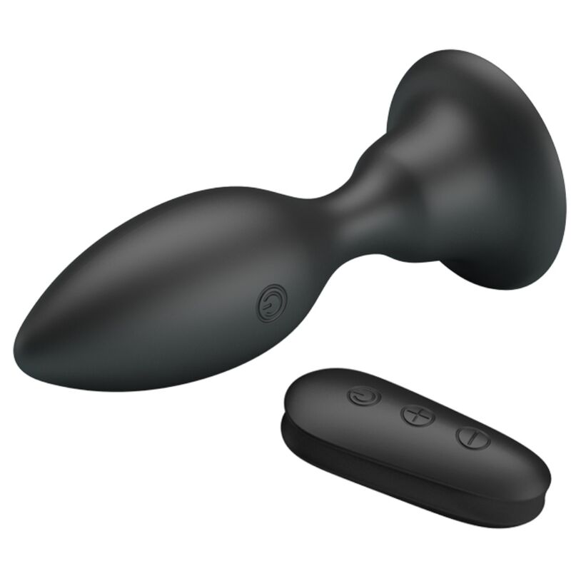 MR PLAY - ANALPLUG MIT FERNBEDIENUNG, SCHWARZ, VIBRIEREND