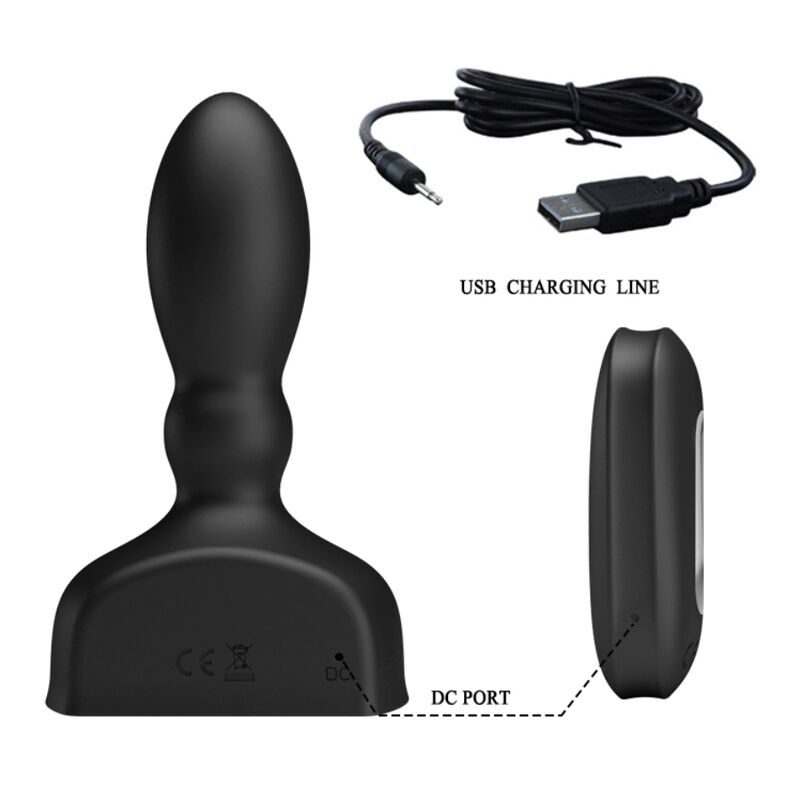 MR PLAY - AUFBLASBARE ANALE PLUG-FERNBEDIENUNG SCHWARZ