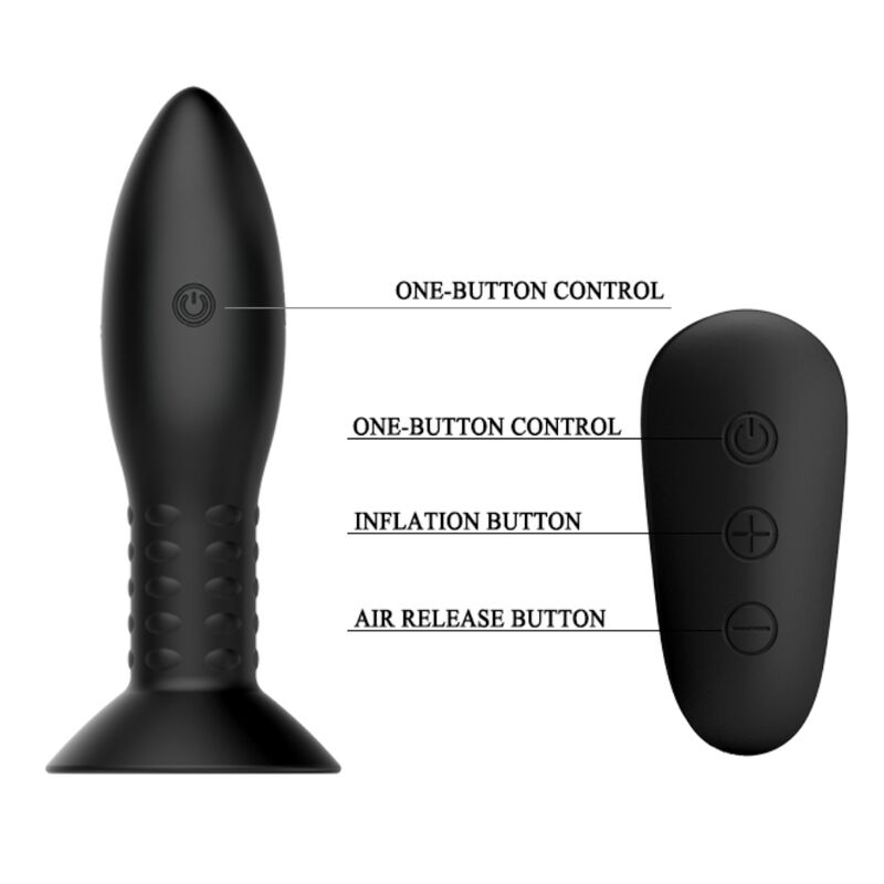 MR PLAY - PLUG MIT FERNBEDIENUNG SCHWARZE DREHKUGELN
