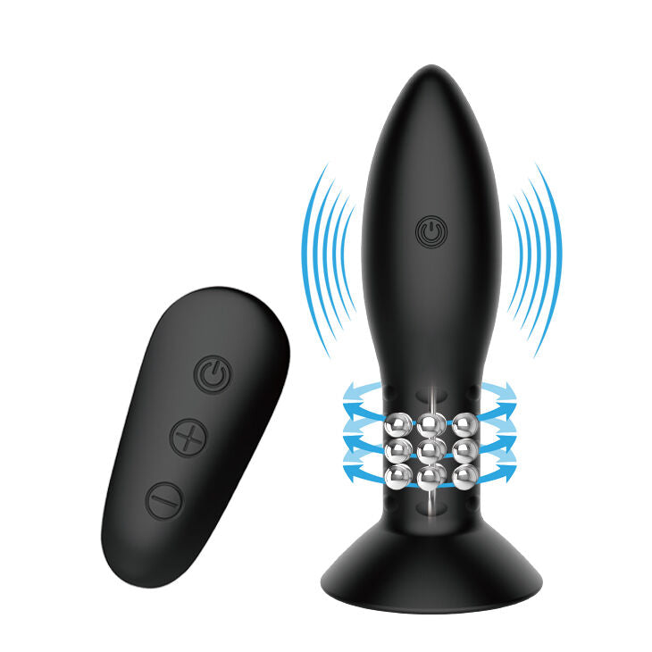 MR PLAY - PLUG MIT FERNBEDIENUNG SCHWARZE DREHKUGELN