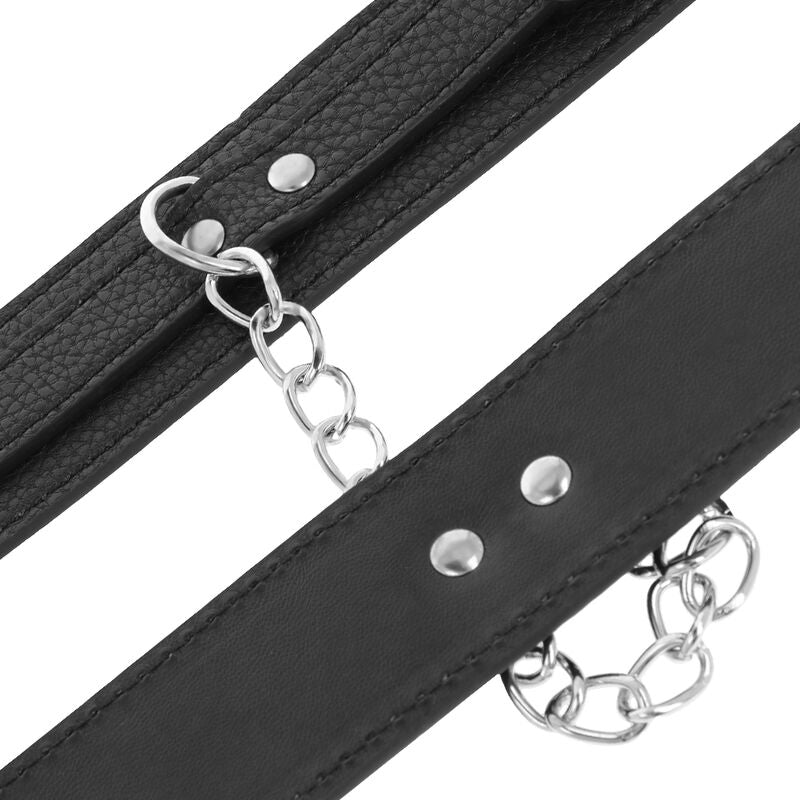 DARKNESS – MANCHETTEN AUS SCHWARZEM, TEXTURIERTEM LEDER