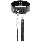 DARKNESS - BDSM-HALSBAND MIT SCHWARZEM SCHLOSS