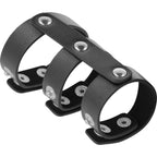 DARKNESS – Verstellbarer Penis- und Hodenring aus Leder