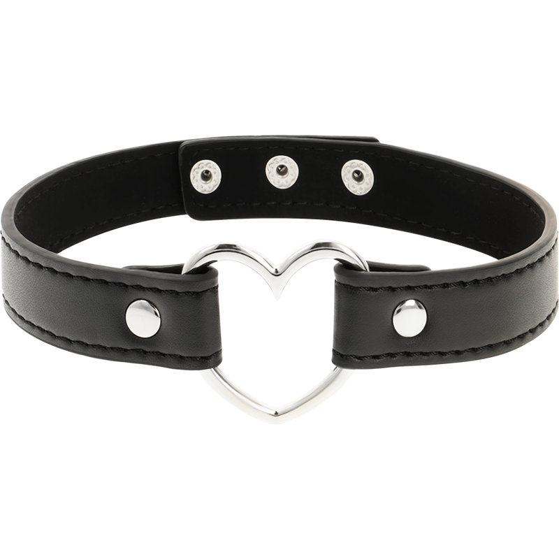 COQUETTE CHIC DESIRE - VEGANES DAMEN-LEDERCOLLIER HERZ ACCESSOIRE