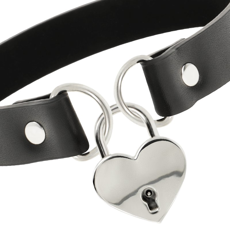 COQUETTE CHIC DESIRE - VEGANES HALSBAND MIT HERZANHÄNGER MIT SCHLÜSSEL