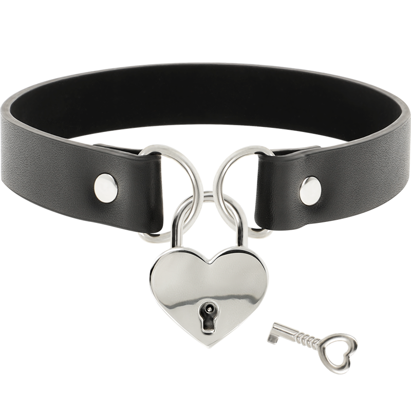 COQUETTE CHIC DESIRE - VEGANES HALSBAND MIT HERZANHÄNGER MIT SCHLÜSSEL