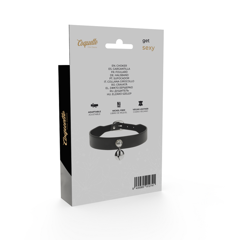 COQUETTE CHIC DESIRE - VEGANES LEDERHALSBAND FRAU KLAPPER ACCESSOIRE