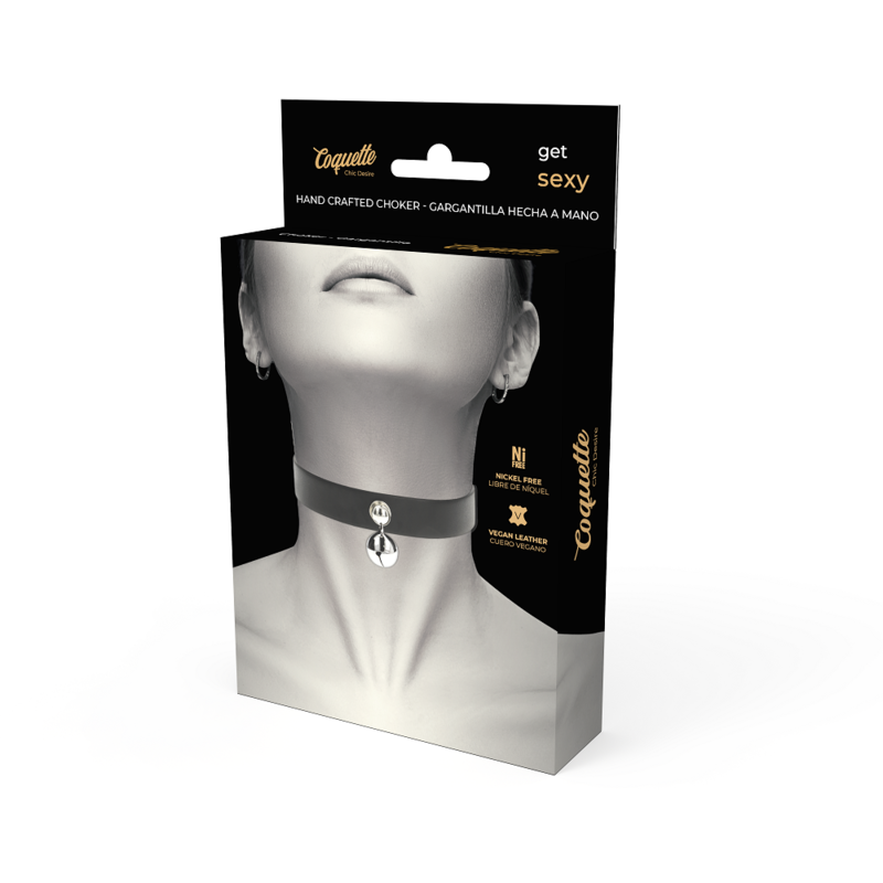 COQUETTE CHIC DESIRE - VEGANES LEDERHALSBAND FRAU KLAPPER ACCESSOIRE