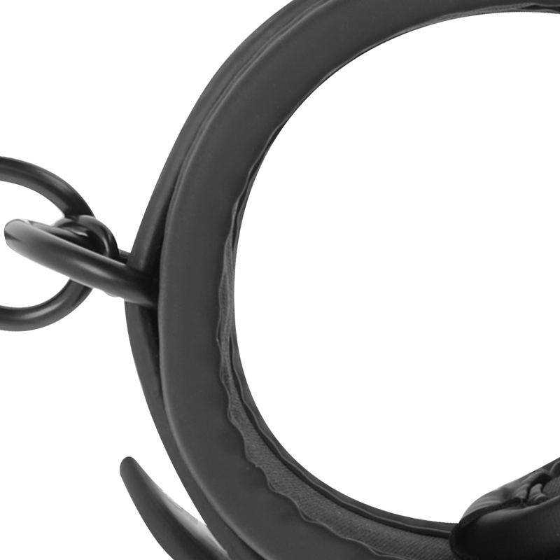 FETISH SUBMISSIVE - HANDSCHELLEN AUS VEGANEM LEDER MIT NEOPRENFUTTER