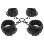 FETISH SUBMISSIVE - ENSEMBLE DE MENOTTES POUR MAINS ET CHEVILLES AVEC DOUBLURE EN NOPRÈNE