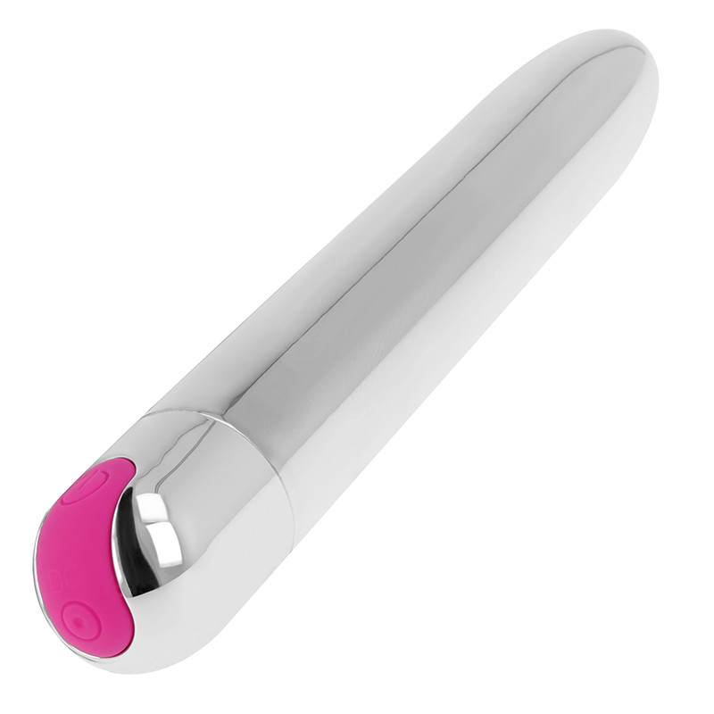 OHMAMA - WIEDERAUFLADBARER SILBER-VIBRATOR 10 MODI 18,5 CM