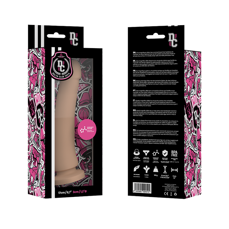 DELTA CLUB - MEDIZINISCHER NATUR SILIKON DILDO 17 CM -O- 3 CM