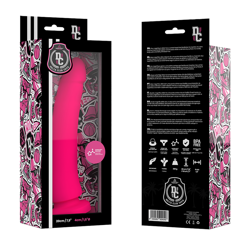 DELTA CLUB - SPIELZEUG GODE MEDIZINISCH ROSA AUS SILIKON 20 CM -Ø- 4 CM