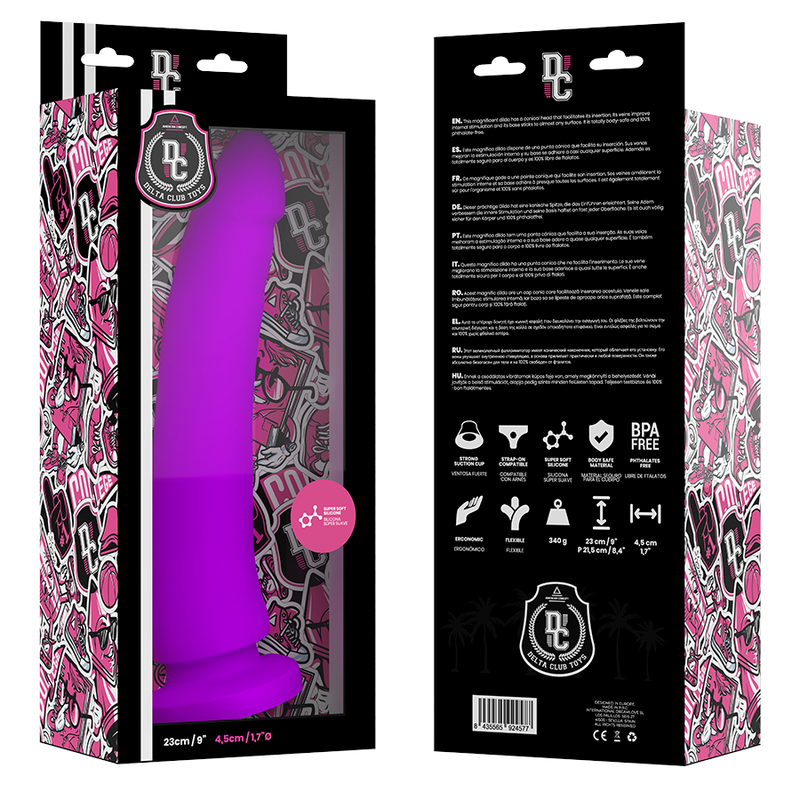 DELTA CLUB - TOYS GODE MEDIZINISCH LILAS SILIKON 23 CM -O- 4.5 CM
