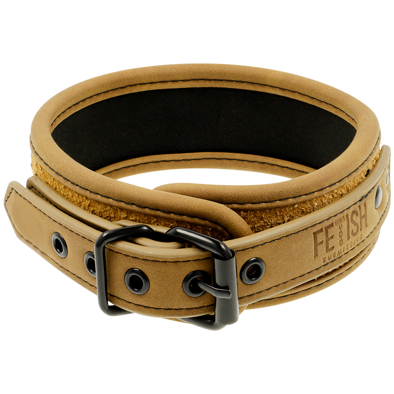 FETISH SUBMISSIVE ORIGEN - HALSBAND DOPPELT NEOPREN MIT KETTE