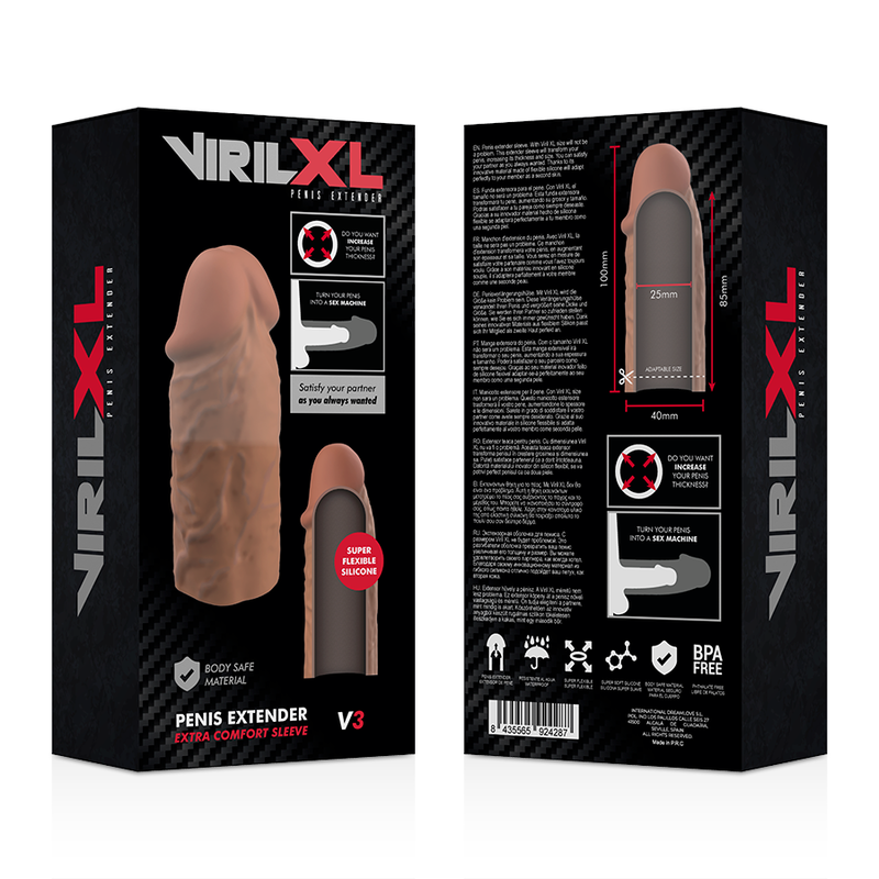 VIRILXL - FLÜSSIGSILIKON-PENISVERLÄNGERUNG BRAUN V3