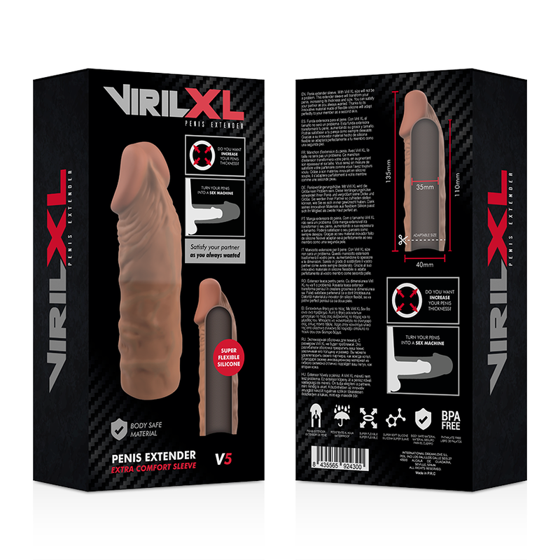VIRILXL - FLÜSSIGSILIKON-PENISVERLÄNGERUNG BRAUN V5