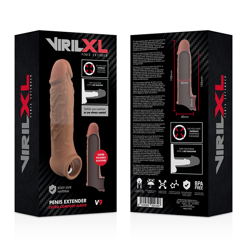 VIRILXL – LIQUID SILICONE PENIS EXTENSION BROWN V9
