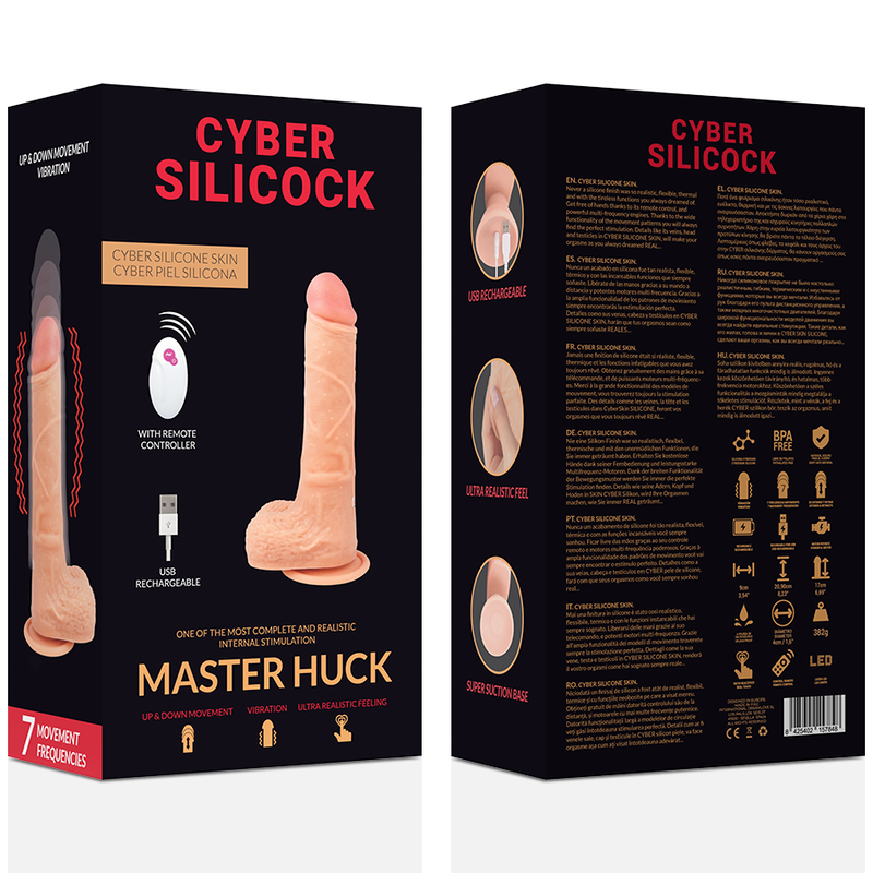 CYBER SILICOCK - REALISTISCHE FERNBEDIENUNG MASTER HUCK 20.9 CM -O- 4 CM