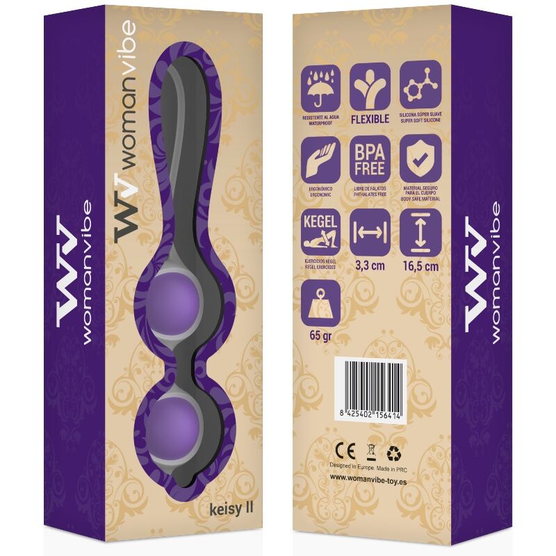 WOMANVIBE - VIBRATIONSKUGELN AUS SILIKON VIBE KEISY II