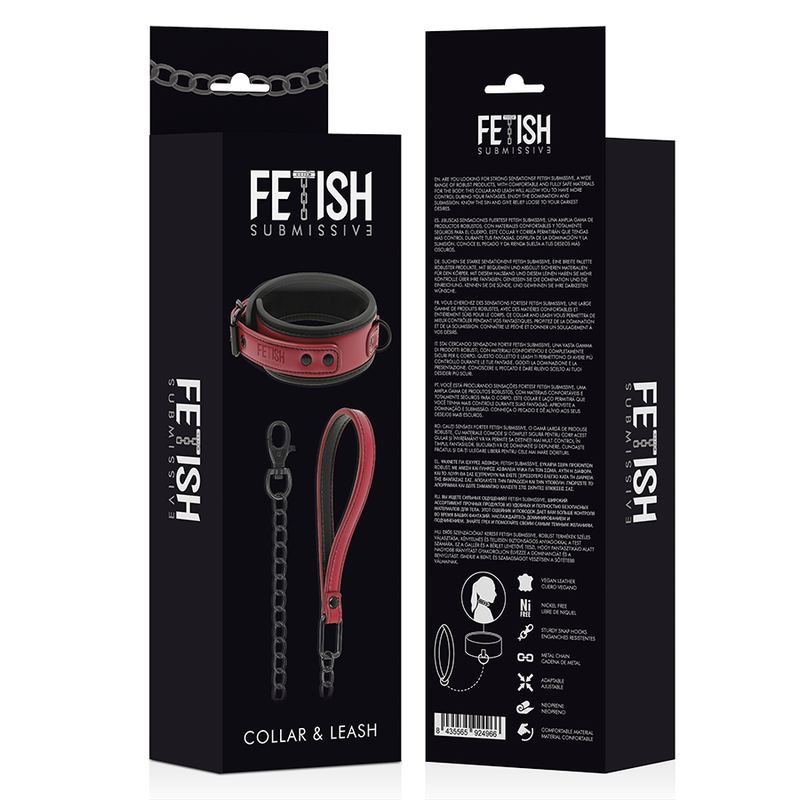 FETISCH SUBMISSIV DARK ROOM – HALSBAND KETTE NEOPRENFUTTER