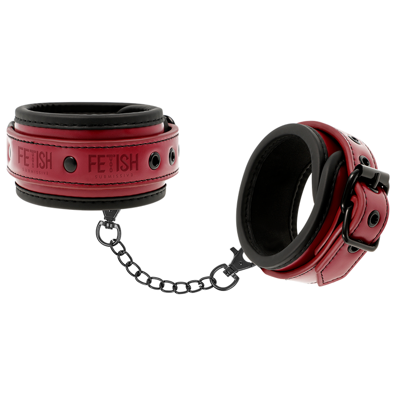FETISH SUBMISSIVE DARK ROOM - VEGANE FESSELN AUS LEDER MIT NEOPREN-FUTTER