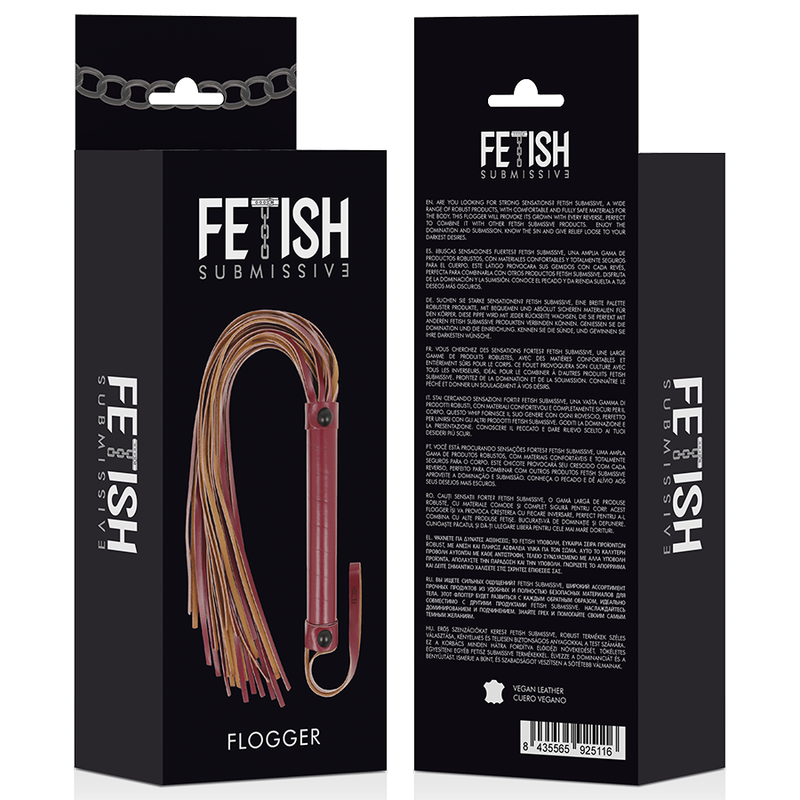 FETISCH SUBMISSIVE DARK ROOM - VEGAN LEDERPEITSCHE