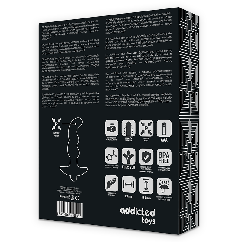 ADDICTED TOYS - ANALE MASSEUR MIT VIBRATION SCHWARZ MODELL 2