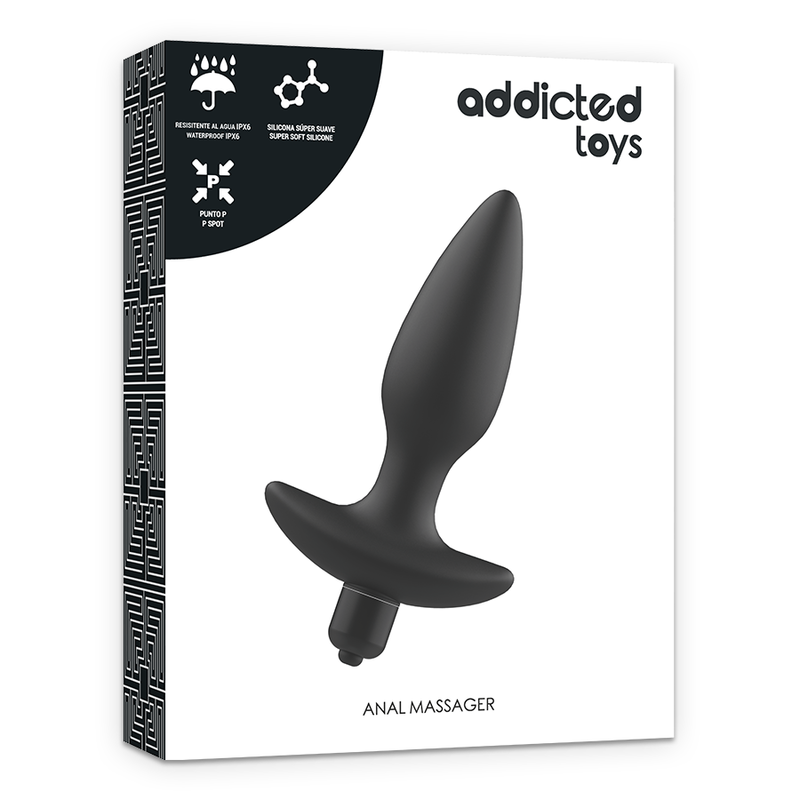 ADDICTED TOYS - ANALPLUG MIT VIBRATION SCHWARZ
