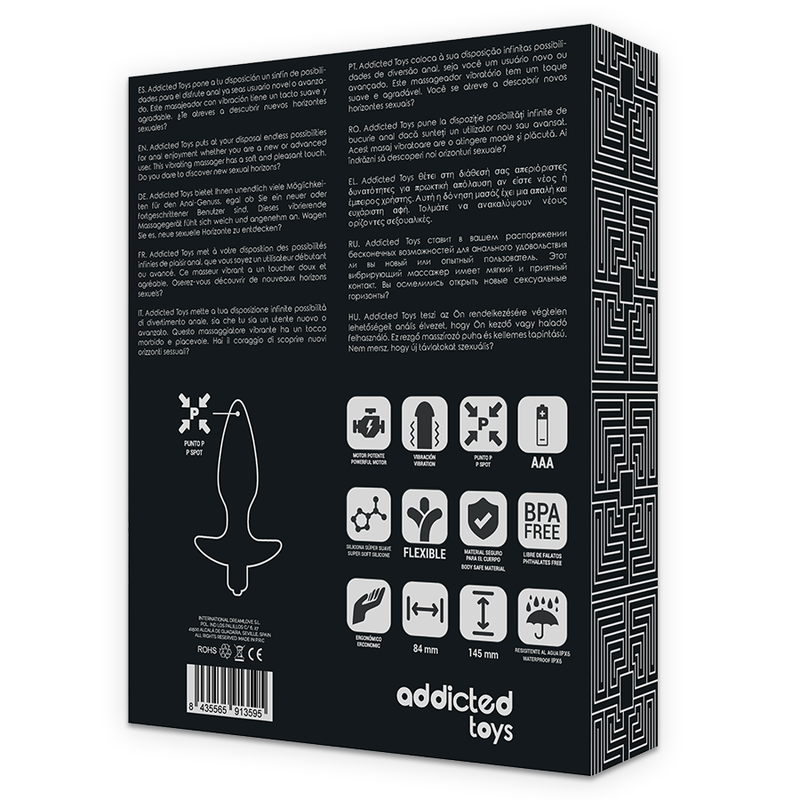 ADDICTED TOYS - ANALPLUG MIT VIBRATION SCHWARZ